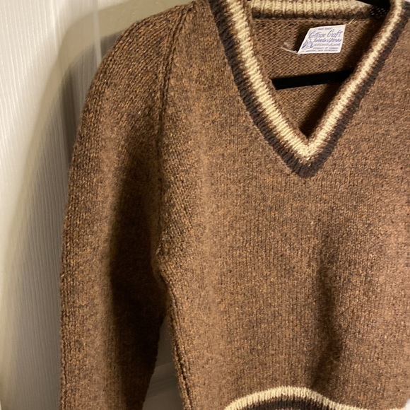 Cottage Craft Tweeds & Yarns 100% Wool Fisherman Sweater Size S - Picture 2 of 8